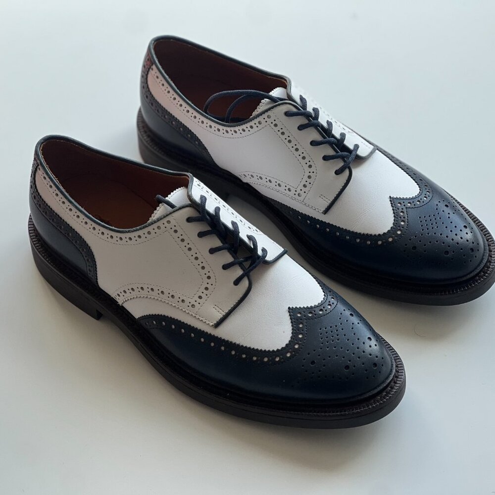 Polo Ralph Lauren Two-Tone Wingtip Calfskin Oxford - Picture 4 of 9